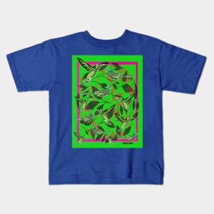 how to feed a hummingbird pattern cage ecopop Kids T-Shirt